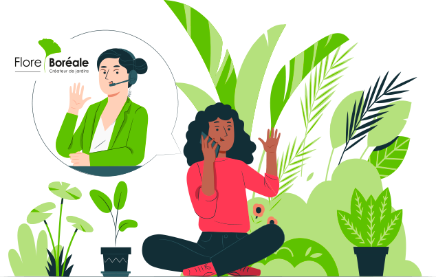 Icône femme au téléphone